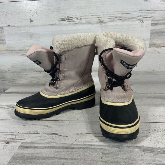 Ozark Trail‎ Womens Griz 09 Black Taupe Lace Up Round Toe Snow Duck Boots Size 6 - Picture 5 of 9